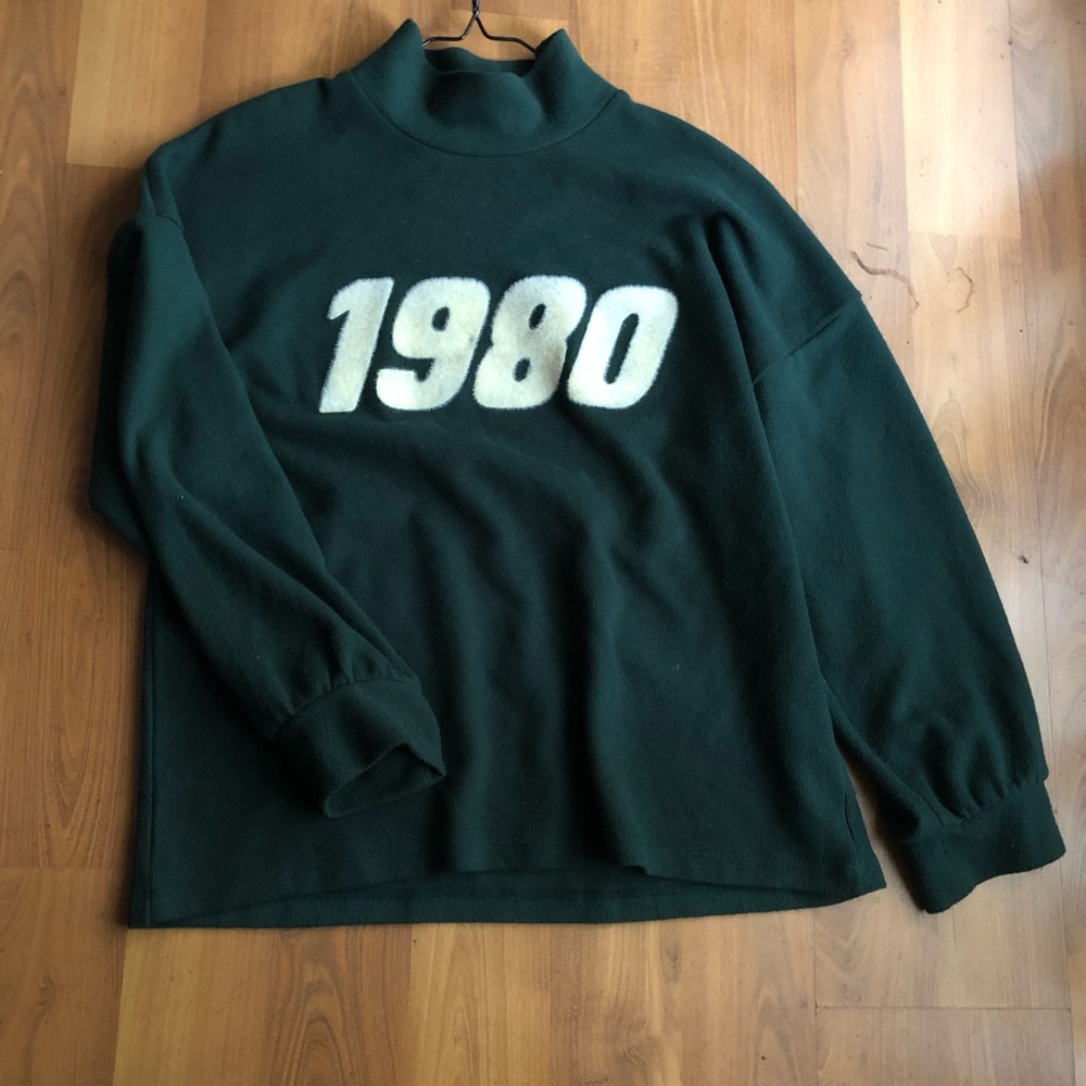 ZARA Green High Neck Pullover
